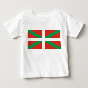 Camiseta Para Bebê Bandeira do País Basco