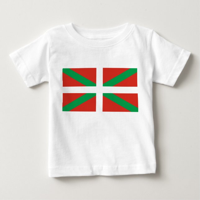 Camiseta Para Bebê Bandeira do País Basco (Frente)