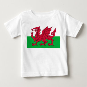 Camiseta Para Bebê Bandeira do País de Gales
