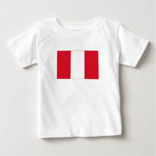 Camiseta Para Bebê Bandeira do Peru