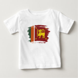 Camiseta Para Bebê Bandeira do Sri Lanka