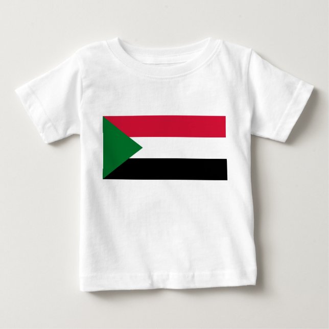 Camiseta Para Bebê Bandeira do Sudão (Frente)