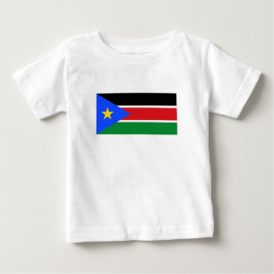 Camiseta Para Bebê Bandeira do Sudão do Sul