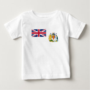 Camiseta Para Bebê Bandeira do Território Antártico Britânico
