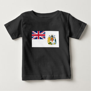 Camiseta Para Bebê Bandeira do Território Antártico Britânico