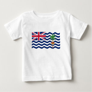 Camiseta Para Bebê Bandeira do Território Britânico do Oceano Índico