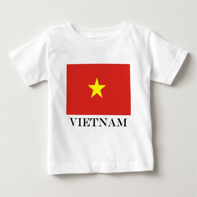 Camiseta Para Bebê Bandeira do Vietname (Frente)