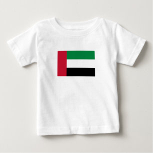 Camiseta Para Bebê Bandeira dos Emirados Árabes Unidos