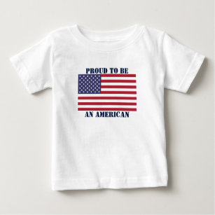 Camiseta Para Bebê Bandeira dos Estados Unidos