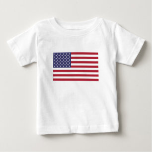 Camiseta Para Bebê Bandeira dos Estados Unidos