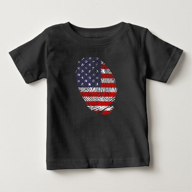Camiseta Para Bebê bandeira dos EUA, pavilhão dos EUA, pavilhão ameri (Frente)