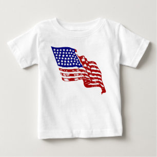 Camiseta Para Bebê bandeira dos EUA, pavilhão dos EUA, pavilhão ameri