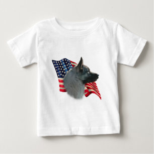 Camiseta Para Bebê Bandeira Elkhound Norueguesa