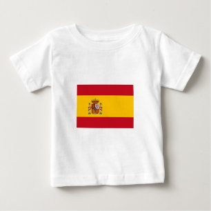 Camiseta Para Bebê Bandeira espanhola