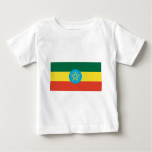 Camiseta Para Bebê Bandeira etíope