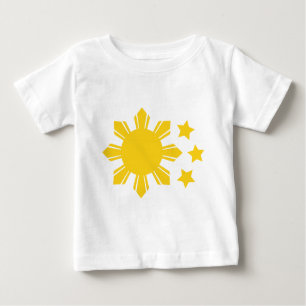 Camiseta Para Bebê Bandeira filipino - orgulhosa ser Pinoy!