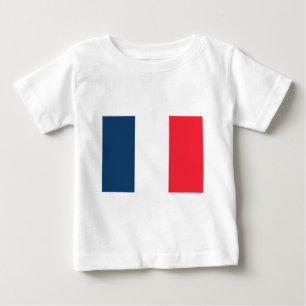 Camiseta Para Bebê Bandeira Francesa