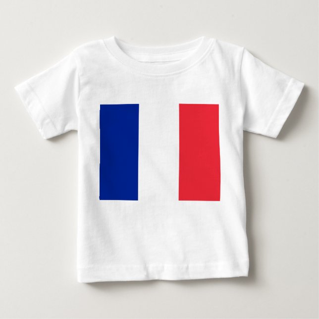 Camiseta Para Bebê Bandeira francesa (França) (Frente)