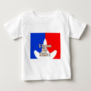 Camiseta Para Bebê Bandeira francesa Hakuna Matata Eu adoro a imagem 