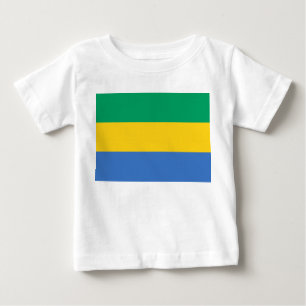 Camiseta Para Bebê Bandeira Gabonesa (Gabão)