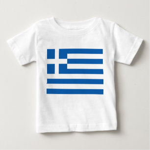 Camiseta Para Bebê Bandeira grega (Grécia)