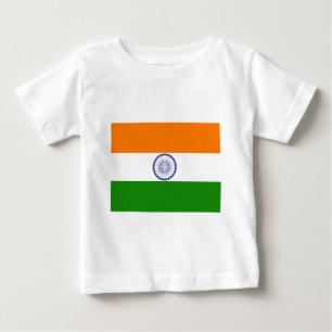 Camiseta Para Bebê Bandeira indiana