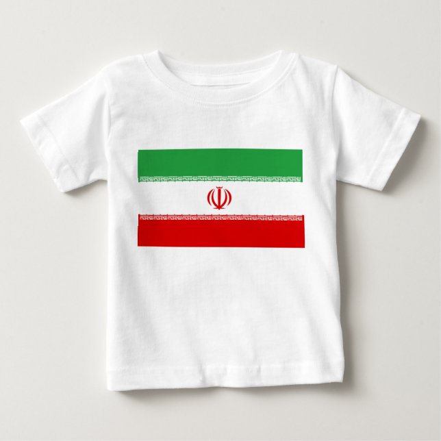 Camiseta Para Bebê Bandeira Iraniana (Irã) (Persa) (Frente)