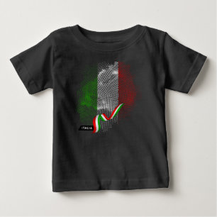 Camiseta Para Bebê bandeira italiana