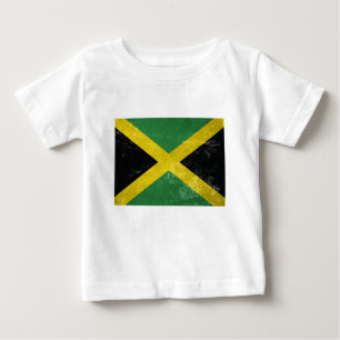 Camiseta Para Bebê Bandeira jamaicana