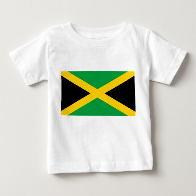 Camiseta Para Bebê Bandeira jamaicana (Frente)