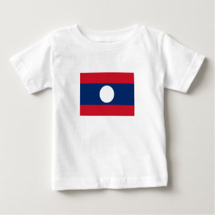 Camiseta Para Bebê Bandeira Laos