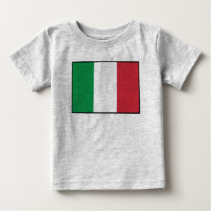 Camiseta Para Bebê Bandeira lisa de Italia