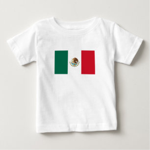 Camiseta Para Bebê Bandeira Mexicana