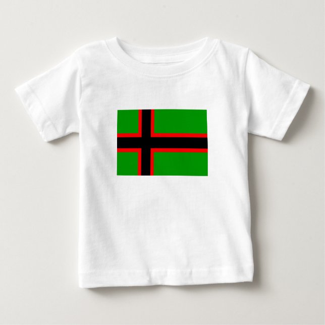 Camiseta Para Bebê Bandeira Nacional da Carélia (Frente)