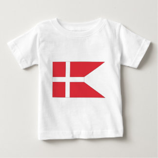 Camiseta Para Bebê Bandeira Nacional Dinamarquesa