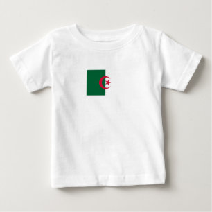 Camiseta Para Bebê Bandeira Patriótica Argelina