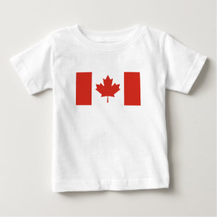 Camiseta Para Bebê Bandeira Patriótica Canadense