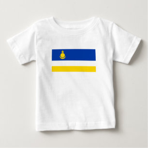 Camiseta Para Bebê Bandeira Patriótica da Buriácia
