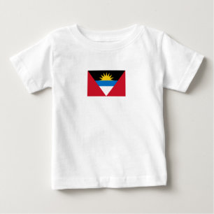 Camiseta Para Bebê Bandeira Patriótica de Antígua e Barbuda