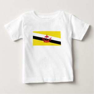 Camiseta Para Bebê Bandeira Patriótica de Brunei