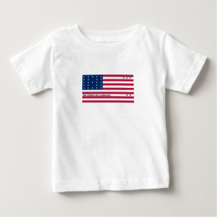 Camiseta Para Bebê Bandeira Patriótica do Atol do Biquíni