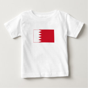 Camiseta Para Bebê Bandeira Patriótica do Bahrein