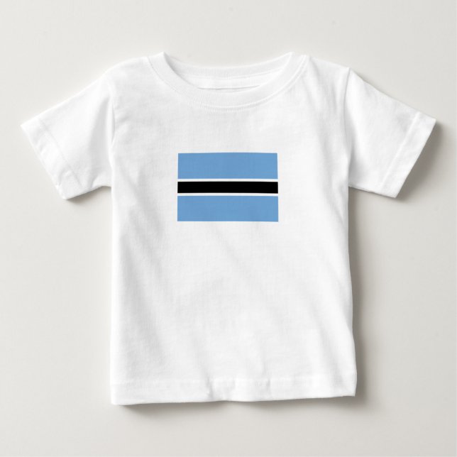 Camiseta Para Bebê Bandeira Patriótica do Botsuana (Frente)