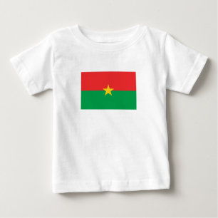 Camiseta Para Bebê Bandeira Patriótica do Burquina Fasso