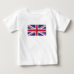 Camiseta Para Bebê Bandeira Patriótica do Reino Unido