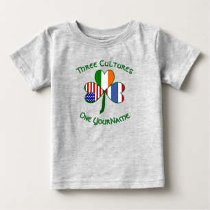 Camiseta Para Bebê Bandeira Personalizada do Trevo Tailandês Irlandês