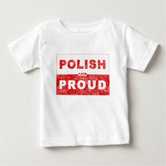 Camiseta Para Bebê Bandeira polonesa e orgulhosa