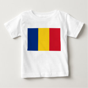 Camiseta Para Bebê Bandeira romena (Romênia)