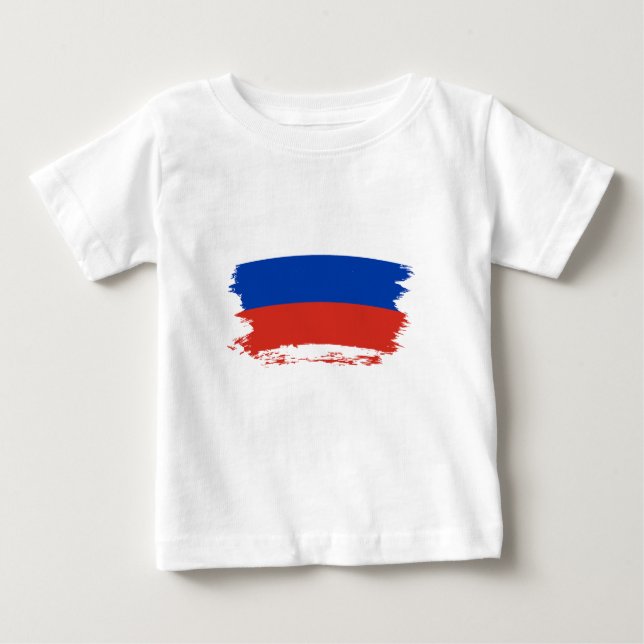 Camiseta Para Bebê bandeira russa (Frente)