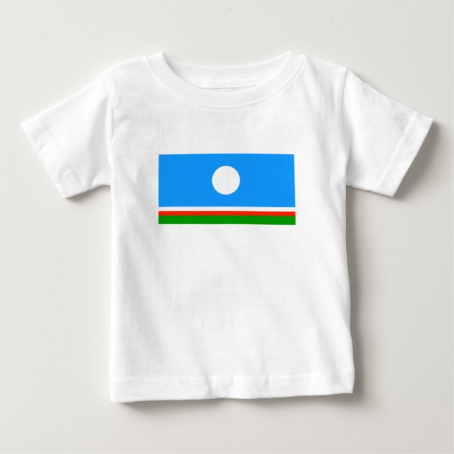 Camiseta Para Bebê Bandeira Sakha (Frente)
